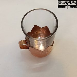 لیوان گالش مس و شیشه سایز 2 مدل ستار 13 |