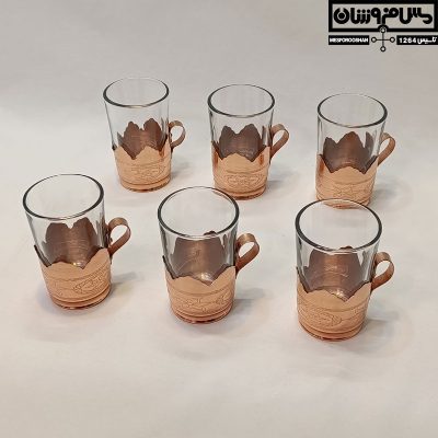 لیوان گالش مسی سایز 2 مدل ستار ست 6 تایی