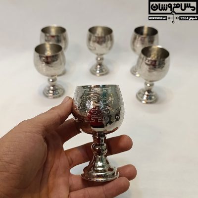 گیلاس مسی آبکاری کروم سایز ۱ مدل ساسی 9 |