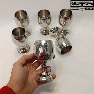 گیلاس مسی آبکاری کروم سایز ۲ مدل ساسی 7 |