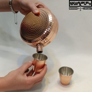 ست بطری آب و لیوان مسی مدل هایکینگ 2 |
