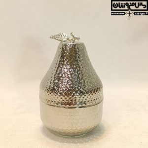 قندان مسی گلابی کروم مدل گلاب 2 |