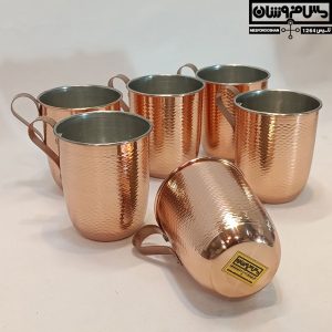لیوان مسی ست 6تایی مدل نازوان 1 |