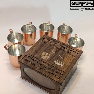 لیوان مسی ست 6تایی مدل نازوان 10 |