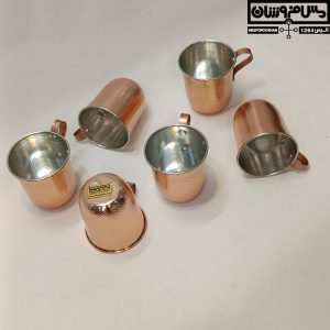 لیوان مسی چکشی زنجان ست۶ تایی مدل دنا 6 |