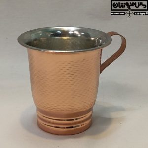 لیوان مسی چکشی زنجان مدل ساروی ۳۵۰ سی‌سی، مس خالص نانو شده مناسب پذیرایی و هدیه سازمانی