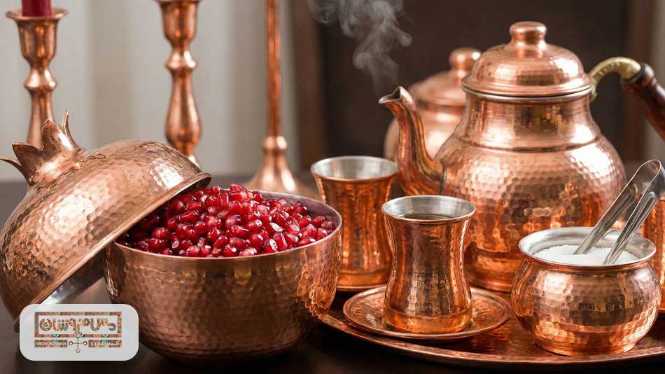 سرویس انار خوری مسی