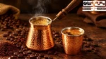 ست جذوه مسی ارمنی و فنجان شات مسی چکشی دست ساز مس فروشان ویژه تبریک روز جهانی قهوه