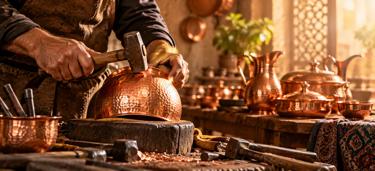 ظروف مسی دست ساز مس فروشان