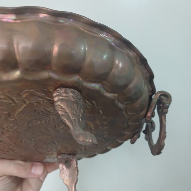 سینی پایه دار مسی